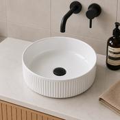Round Fluted Countertop Basin - 375mm