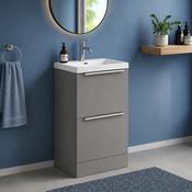 Dax 500mm Floor Standing Bathroom Vanity Unit with Basin - Grey
