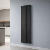 Cadiz Flat Vertical Single Panel Radiator 1800 x 560 mm - Black