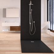 Andora Slate Rectangular Shower Tray 1100 x 800mm - Black