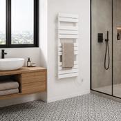 Palma Designer Flat Heated Towel Rail 500 x 1200mm - White