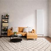 Cadiz Flat Vertical Double Panel Radiator 1800 x 600 mm - White