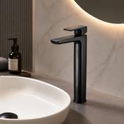 Capri Square Tall Mono Basin Mixer Tap - Matt Black