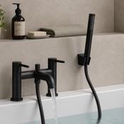 Pisa Bath Shower Mixer Tap with Shower Kit - Black image