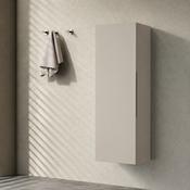 900mm Wall Mounted Tall Storage Cabinet - Soft Coffee