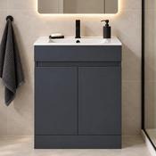 Catania 500mm Floor Standing Vanity Unit with Basin - Anthracite