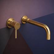 Pisa Wall Mounted Basin Tap - Brushed Brass image