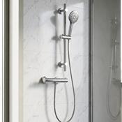 Premium Thermostatic T-Bar Shower with Rail, Hose and Handset - Chrome