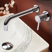 Pisa Wall Mounted Basin Tap - Chrome image
