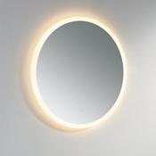 Siena Round Wall Mounted Mirror with Demister 800mm - White image