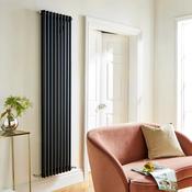 2 Column Vertical Designer Radiaor 1800 x 425mm - Black