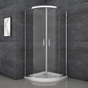 Roma Quadrant Shower Door 1000 x 800mm - Chrome