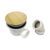 Shower Waste for Stone Resin Tray 90mm - Brushed Brass