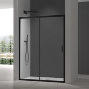 Roma Sliding Shower Door 1200mm - Black