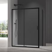 Roma Black 700mm Shower Door Side Panel