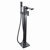Square Freestanding Bath Tap - Black
