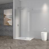 1000mm Chrome Wet Room Screen Enclosure