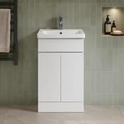 Catania 500mm Floor Standing Vanity Unit with Basin - White
