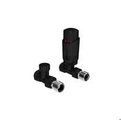 Black Straight Thermostatic Radiator Valves image