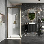Roma Brushed Brass 900mm Shower Door Side Panel