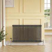 2 Column Horizontal Designer Radiator 600 x 1010mm - Anthracite