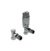 Chrome Angled Thermostatic Radiator Valves
