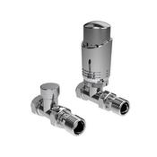 Chrome Straight Thermostatic Radiator Valves
