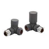 Corner Anthracite Radiator Valves