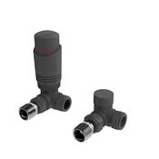 Corner Anthracite thermostatic radiator valves