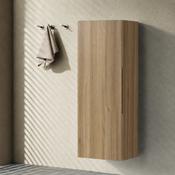 900mm Wall Mounted Tall Storage Cabinet - Country Oak