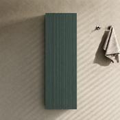 Fluted 900mm Wall Mounted Tall Storage Cabinet - Smoked Sage