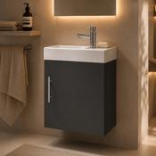 Flow 400mm Wall Hung Vanity Unit with Basin - Anthracite