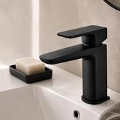 Capri Mono Basin Mixer Tap &amp; Waste - Black