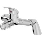 Flow Lever Bath Filler Tap - Chrome