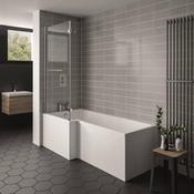 L Shaped Bath Pack inc Screen &amp; Panel 1700 x 850mm