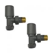 Anthracite Angled Radiator Valves