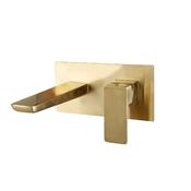 Ravena Wall Mounted Basin Tap - Brushed Brass