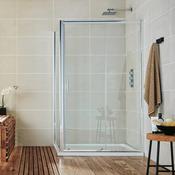 Roma Chrome 800mm Shower Side Panel