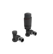 Angled Thermostatic Radiator Valves -  Anthracite