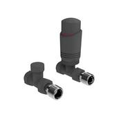 Straight Anthracite Thermostatic Radiator Valves