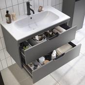 Vicenza 600mm 2 Drawer Wall Hung Unit Grey
