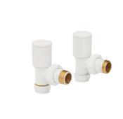 White Angled Radiator Valves image