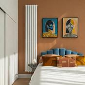 Granada White Vertical Radiator - 1800x360mm Single