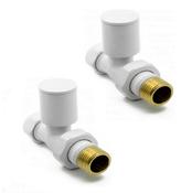 White Straight Radiator Valves image