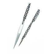 CELTIC POINTED KNOT BALLPOINT PEN AND LETTER OPENER SET 0112SG