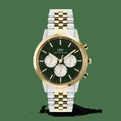 Daniel Wellington Iconic Chronograph Arch 5-Link Emerald Panda Two Tone DW00101012 image