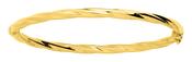 Bijoux D'Or 18ct Gold-Plated 4mm TwistBangle 103157