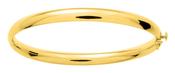 Bijoux D'Or 18ct Gold-Plated 6mm Oval Bangle 103489