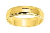 Bijoux D'Or 18ct Gold-Plated Men's 5mm Wedding Ring 107377