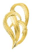 Bijoux D'Or 18ct Gold-Plated Leaf Brooch 108006